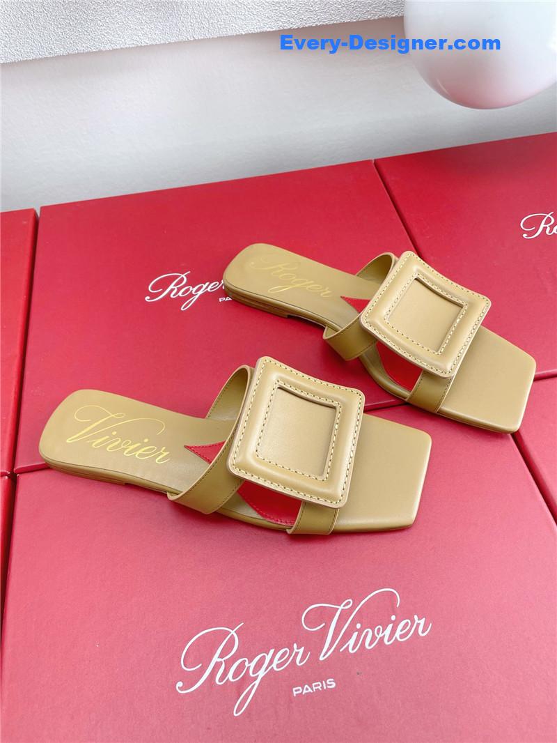 Roger vivier embroidered buckle mules