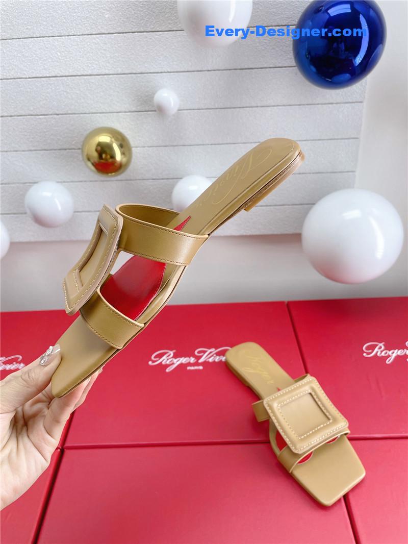 Roger vivier embroidered buckle mules