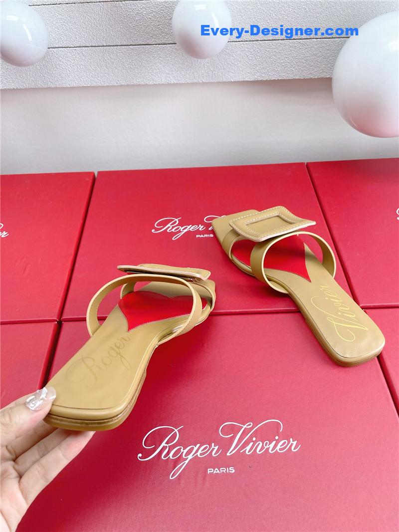 Roger vivier embroidered buckle mules