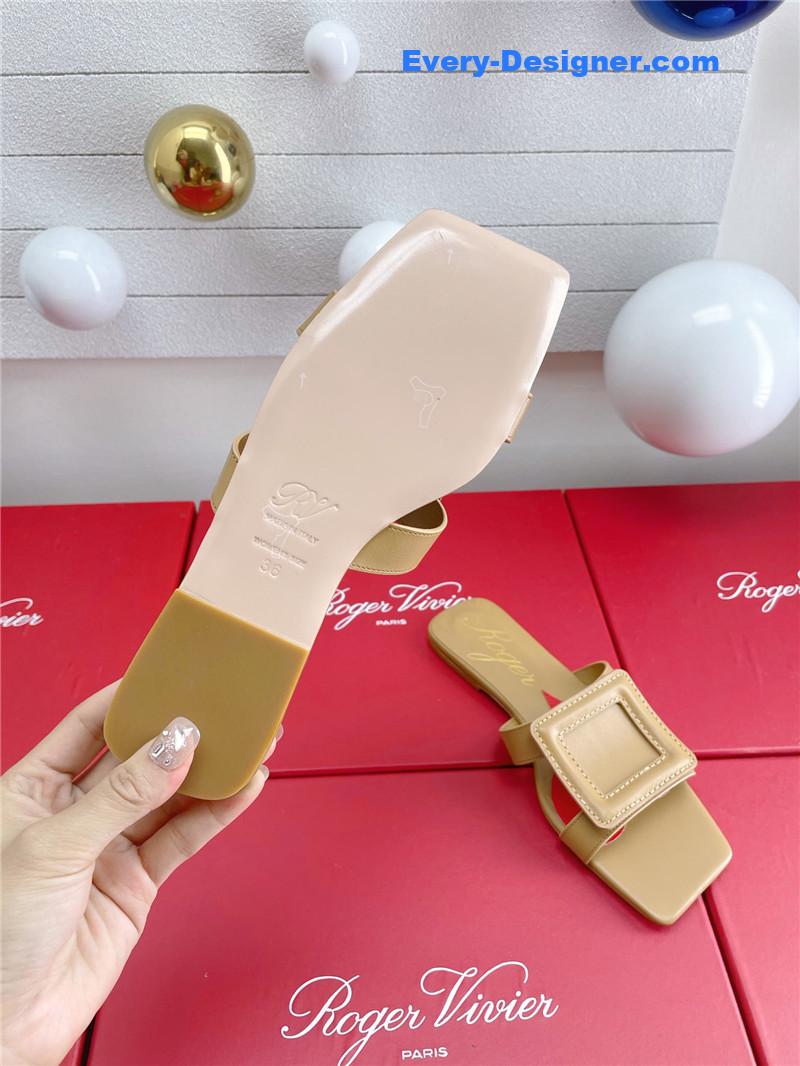 Roger vivier embroidered buckle mules