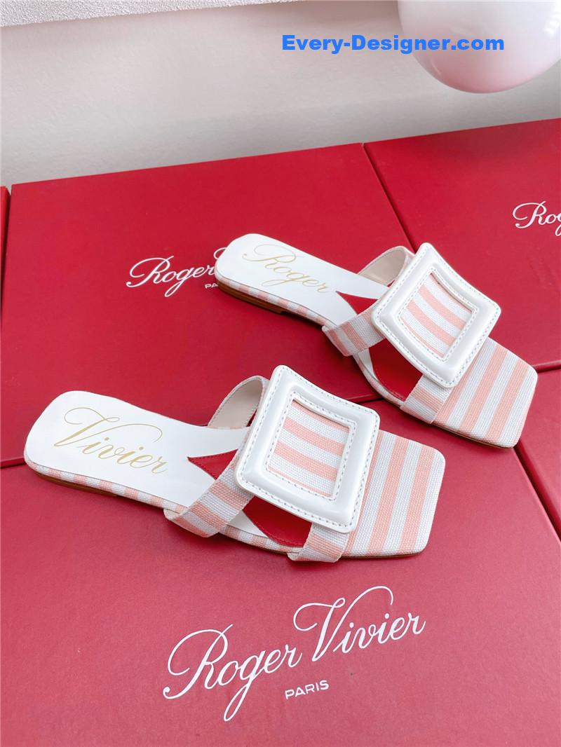 Roger vivier embroidered buckle mules