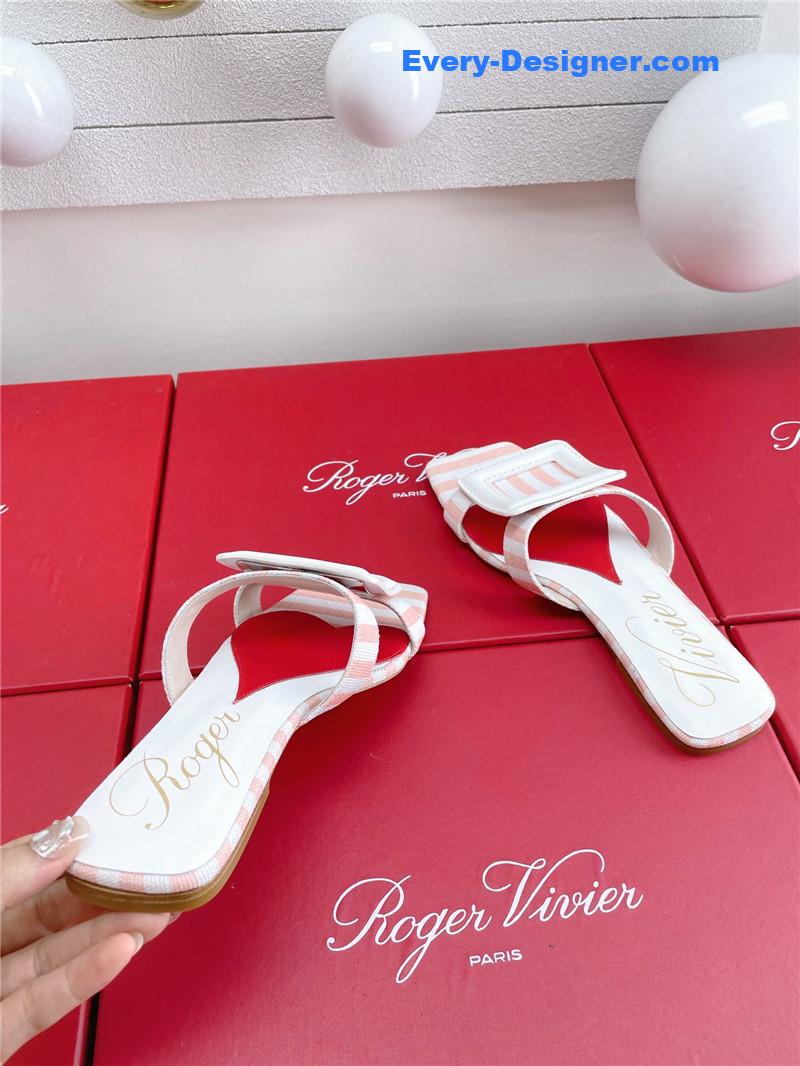 Roger vivier embroidered buckle mules