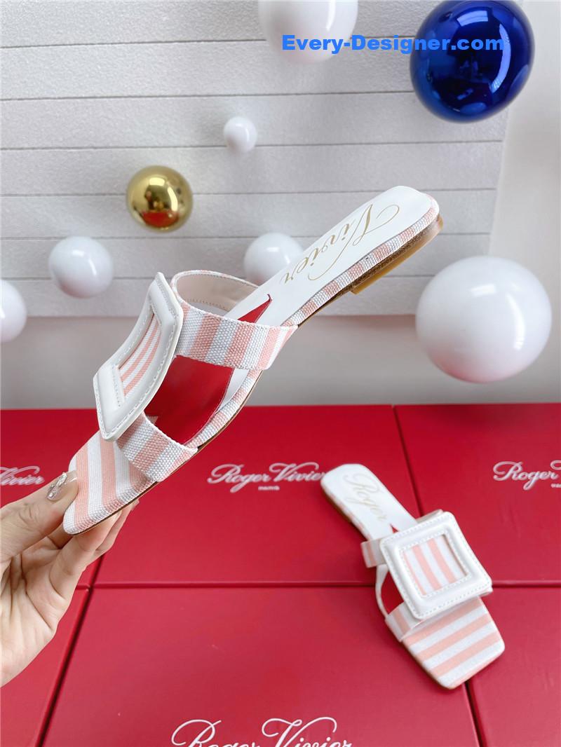 Roger vivier embroidered buckle mules