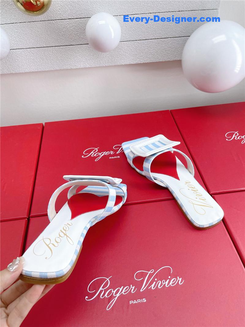 Roger vivier embroidered buckle mules