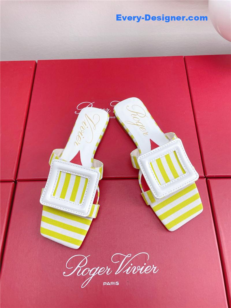 Roger vivier embroidered buckle mules