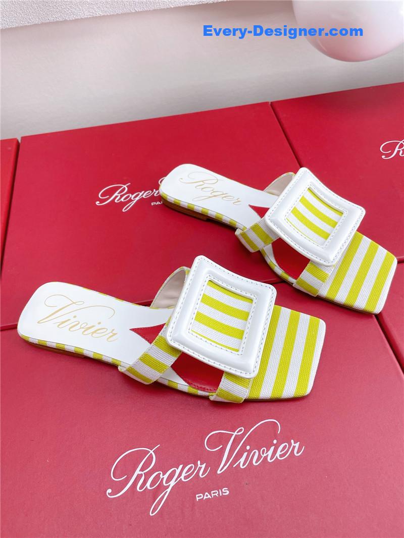 Roger vivier embroidered buckle mules