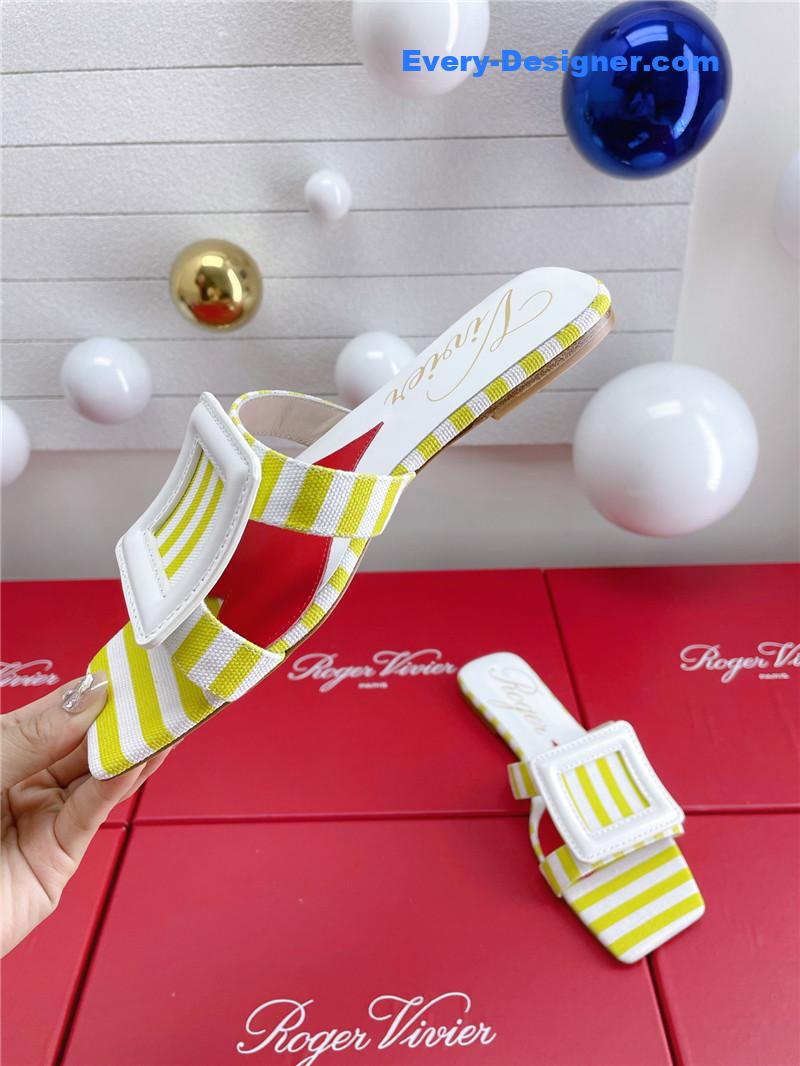 Roger vivier embroidered buckle mules