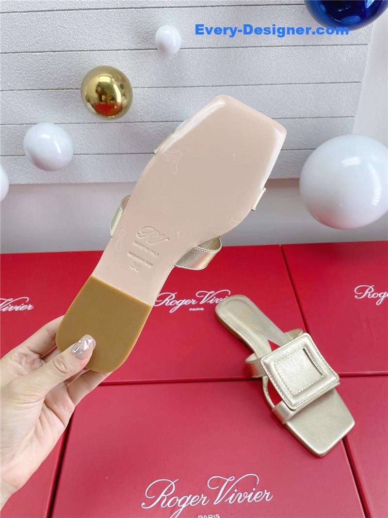 Roger vivier embroidered buckle mules