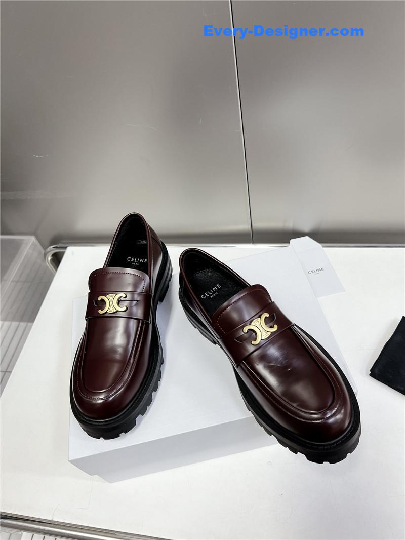 Ce1i*e spring and summer triumphal arch loafers