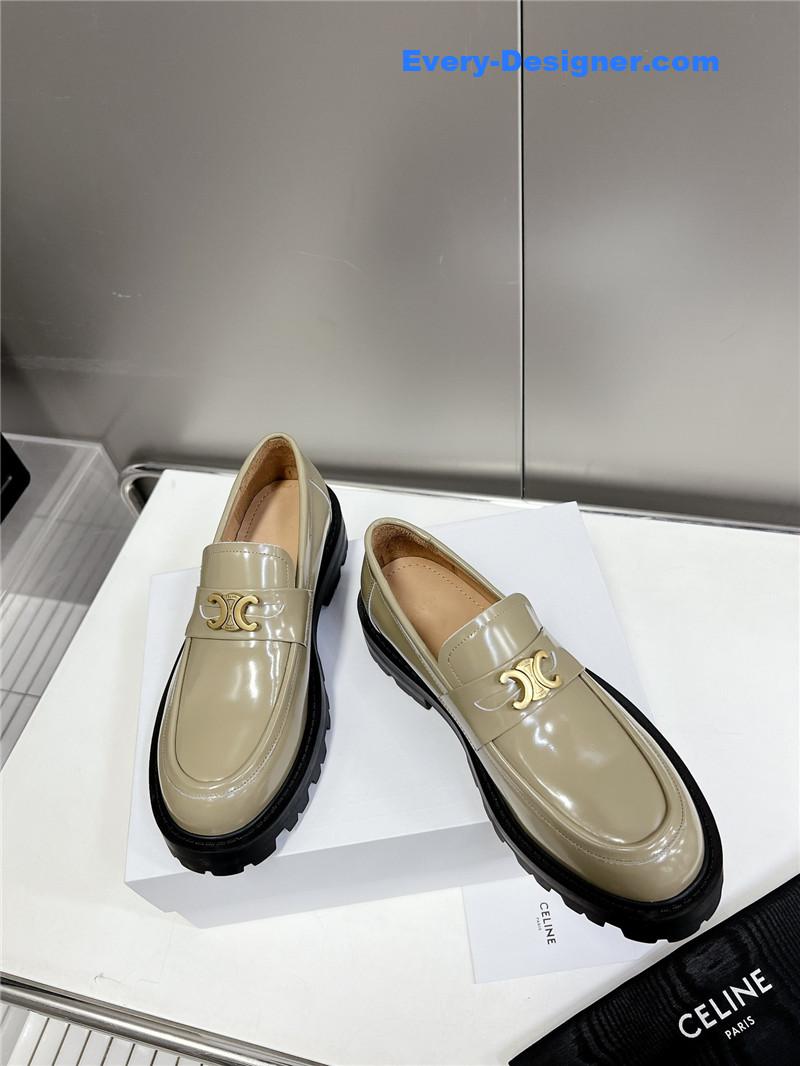 Ce1i*e spring and summer triumphal arch loafers