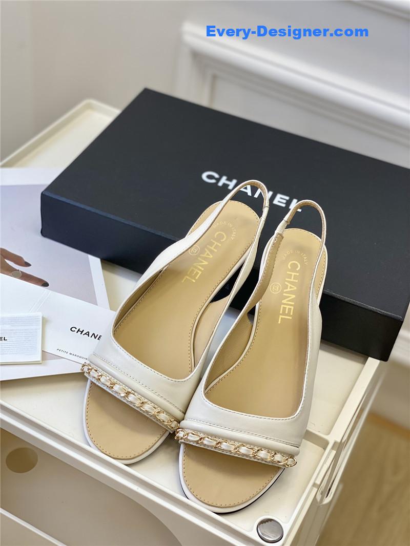 CC new chain fish mouth sandals