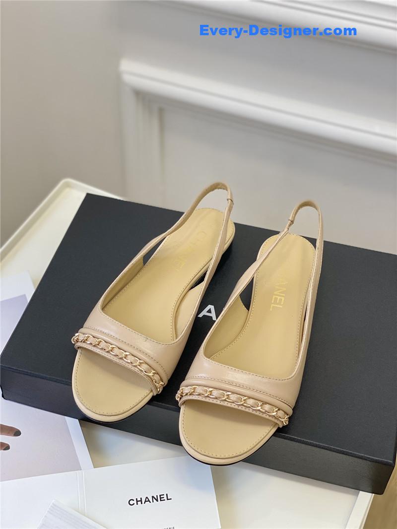 CC new chain fish mouth sandals