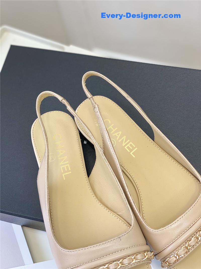 CC new chain fish mouth sandals