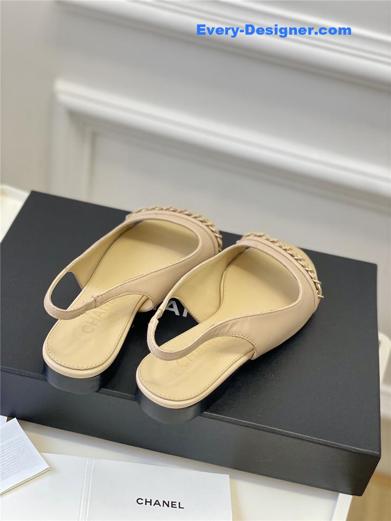 CC new chain fish mouth sandals