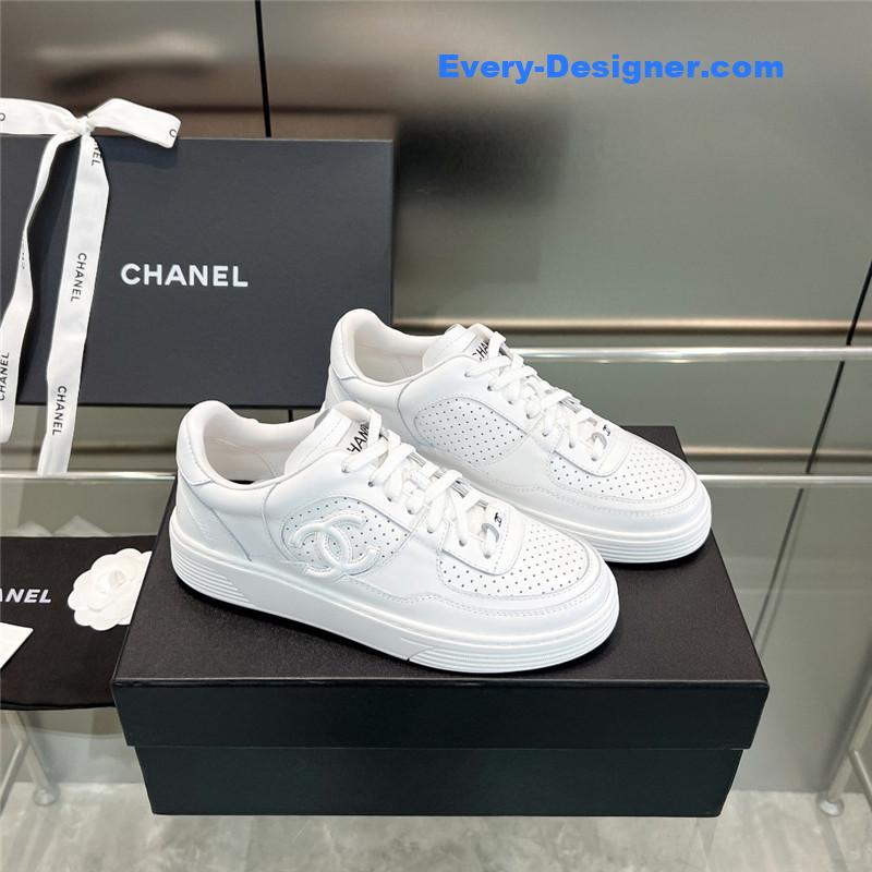 Ch**el new full leather panda color casual sneakers
