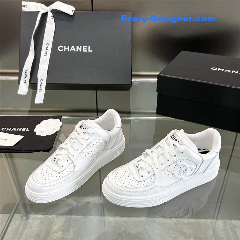 Ch**el new full leather panda color casual sneakers