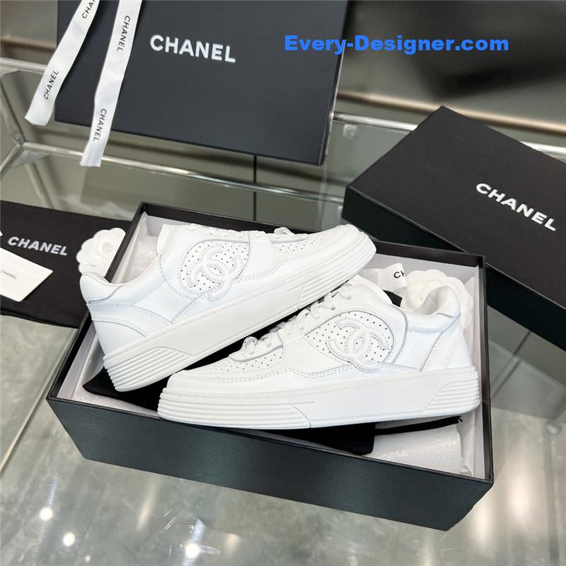 Ch**el new full leather panda color casual sneakers