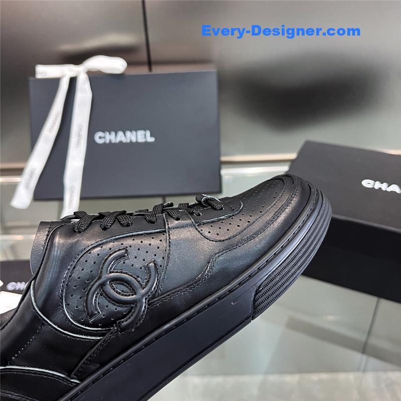 Ch**el new full leather panda color casual sneakers