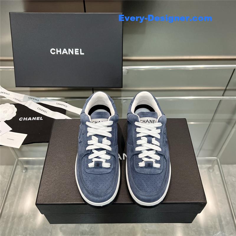 Ch**el new full leather panda color casual sneakers