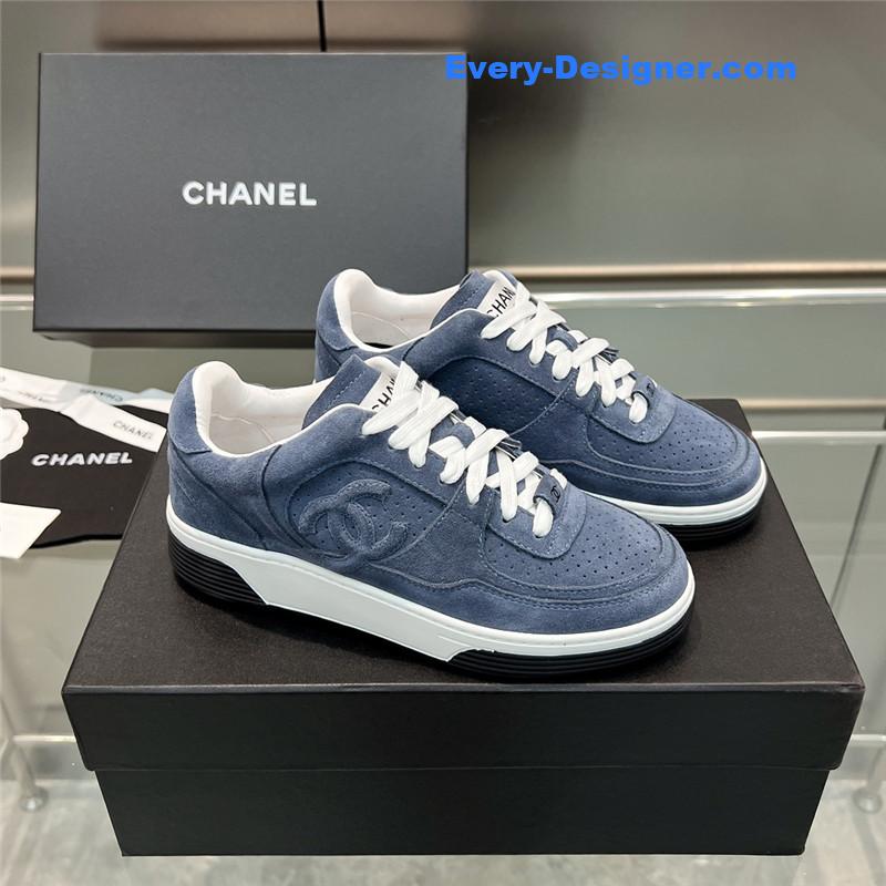 Ch**el new full leather panda color casual sneakers