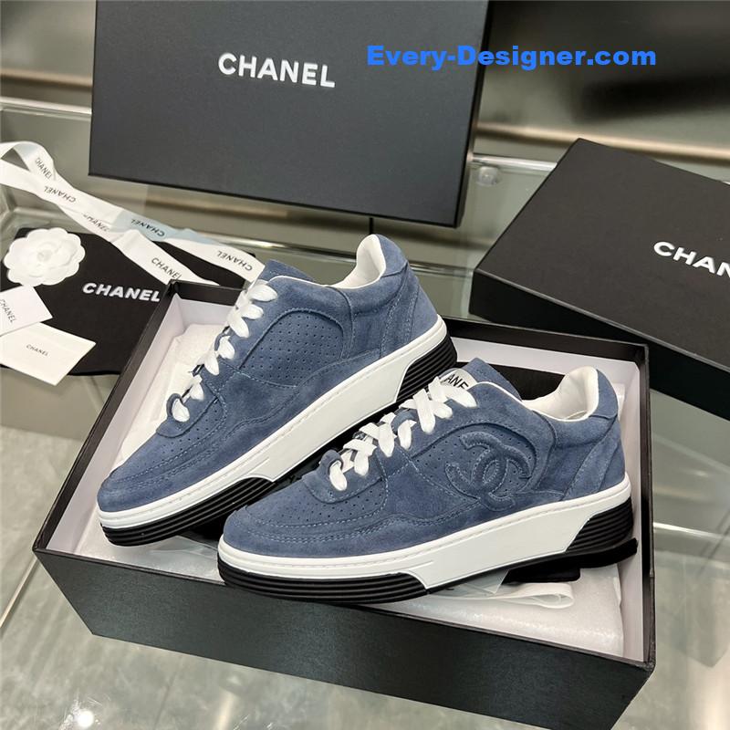 Ch**el new full leather panda color casual sneakers