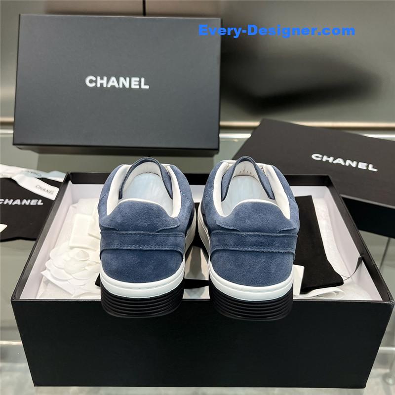 Ch**el new full leather panda color casual sneakers