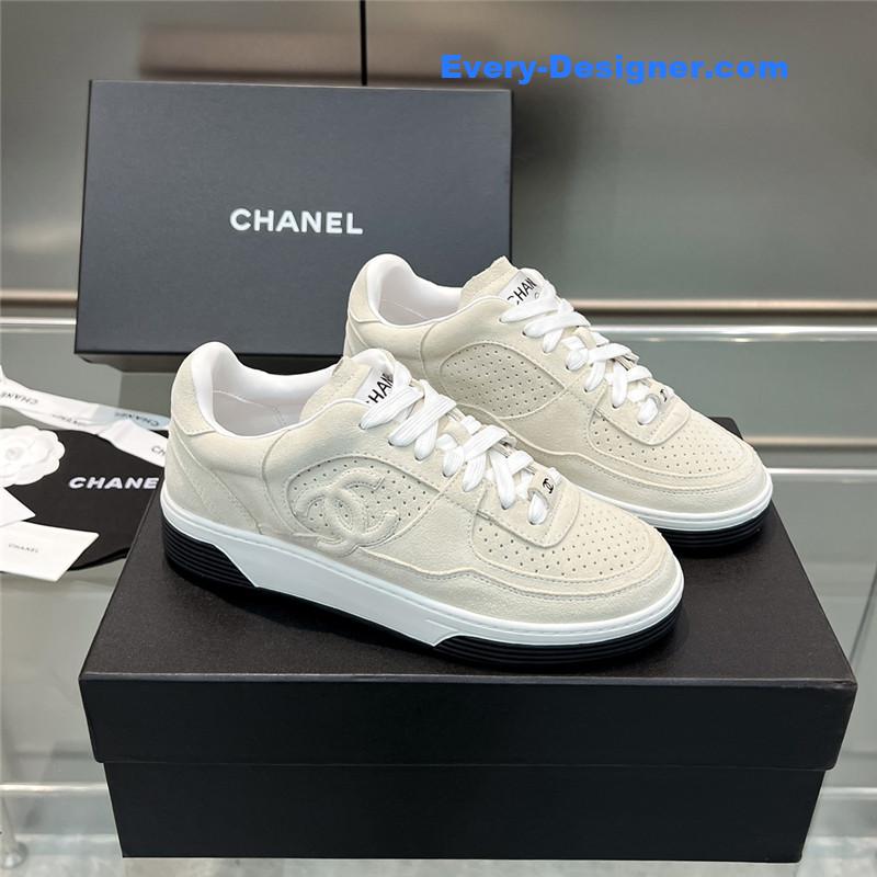 Ch**el new full leather panda color casual sneakers