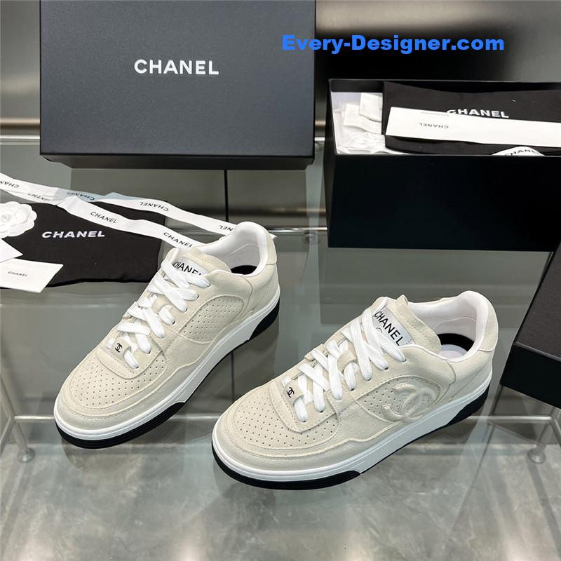 Ch**el new full leather panda color casual sneakers
