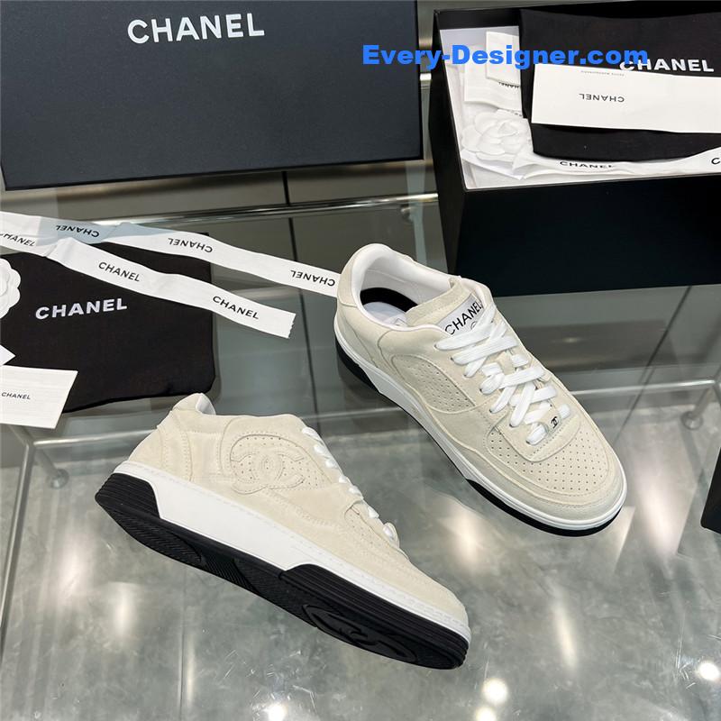 Ch**el new full leather panda color casual sneakers