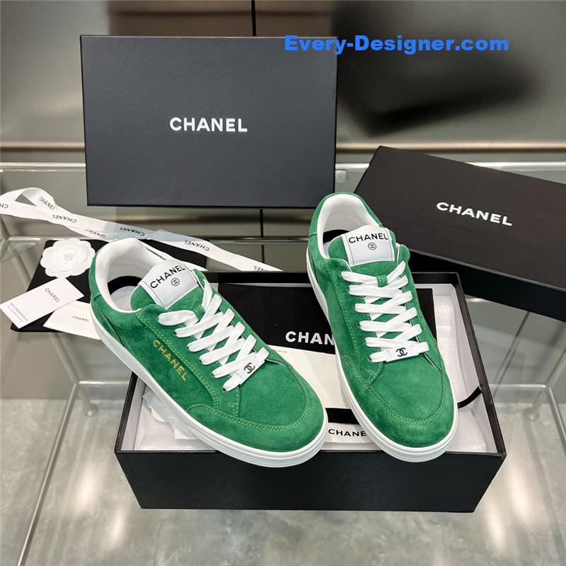 Ch**el new full leather panda color casual sneakers