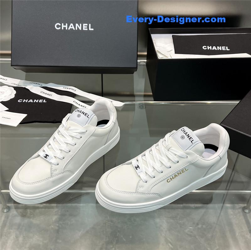 Ch**el new full leather panda color casual sneakers