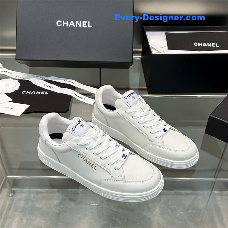 Ch**el new full leather panda color casual sneakers