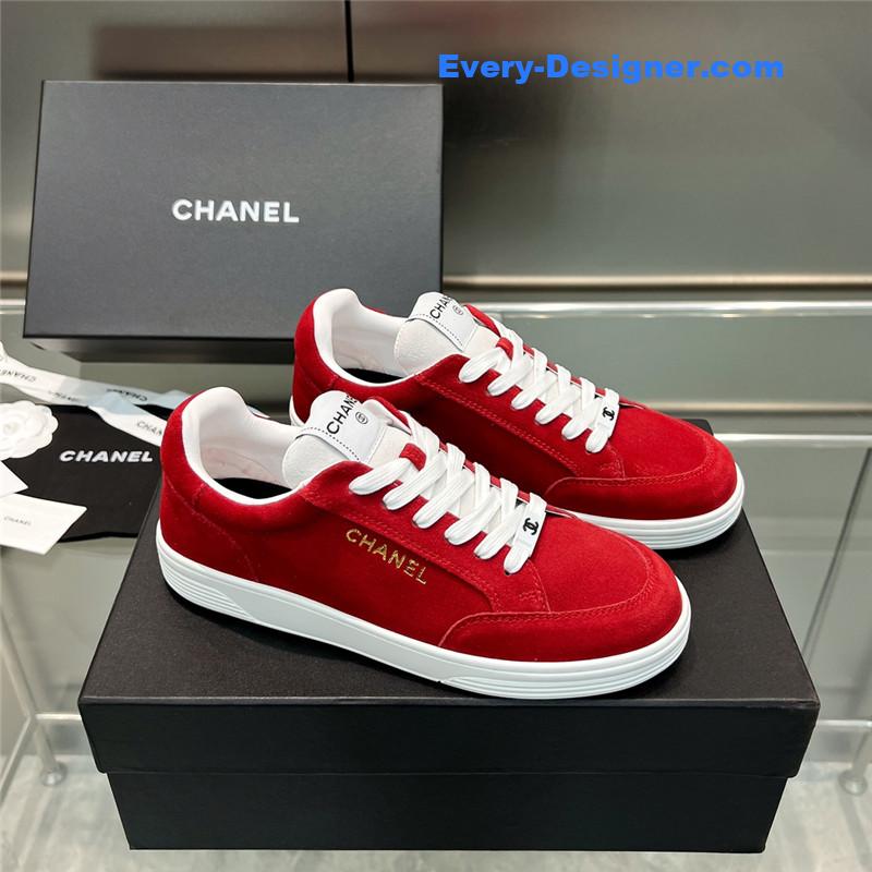 Ch**el new full leather panda color casual sneakers