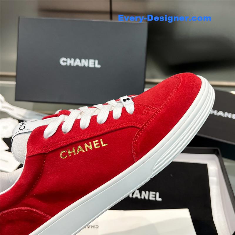 Ch**el new full leather panda color casual sneakers