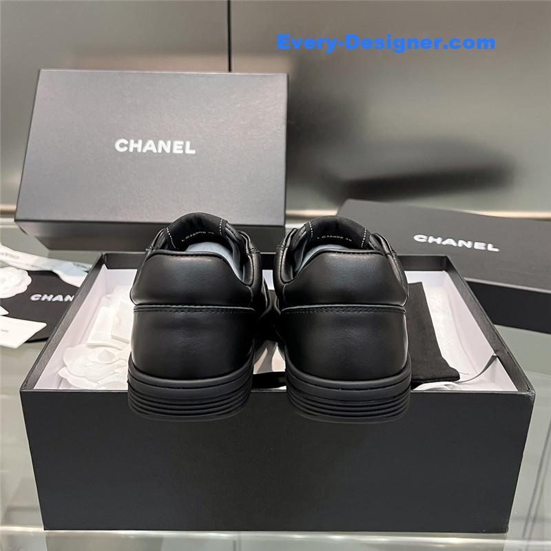 Ch**el new full leather panda color casual sneakers