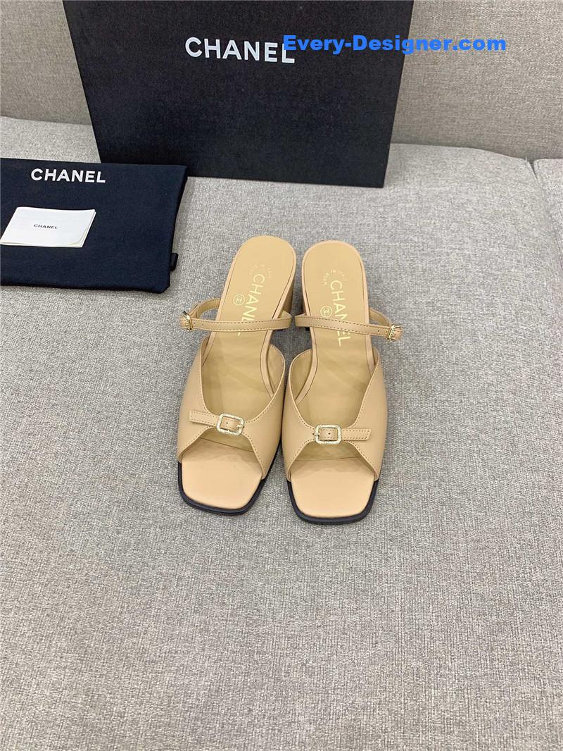 CC summer new high heel slippers