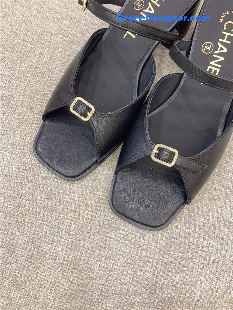 CC summer new high heel slippers