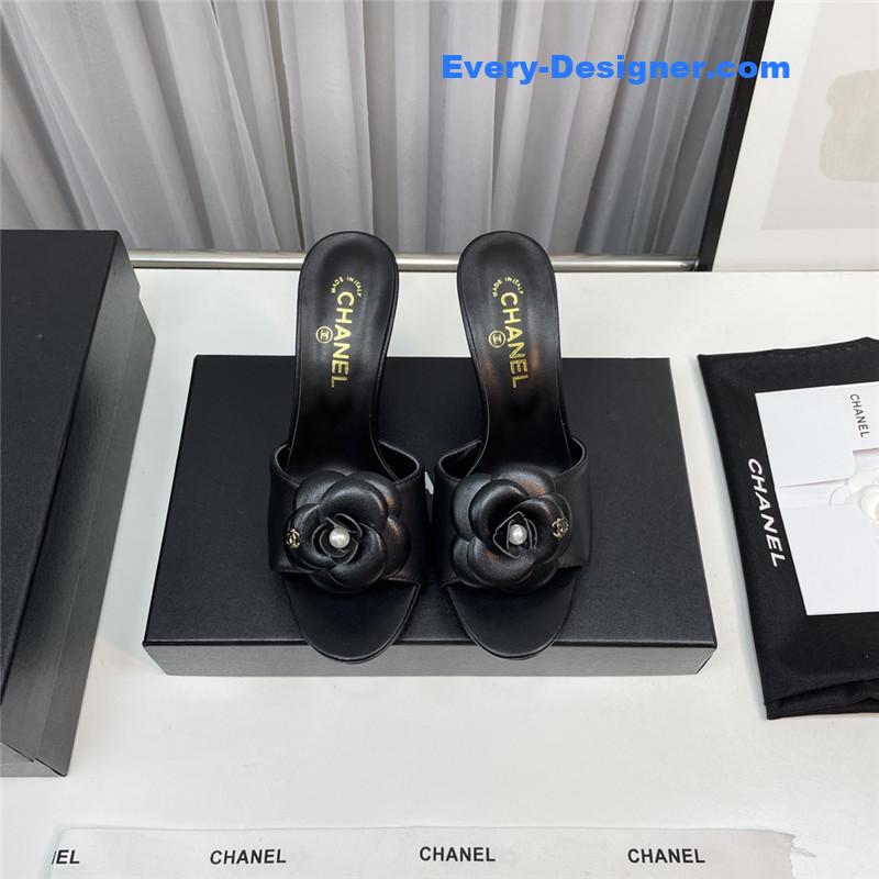 CC spring and summer new product camellia slippers