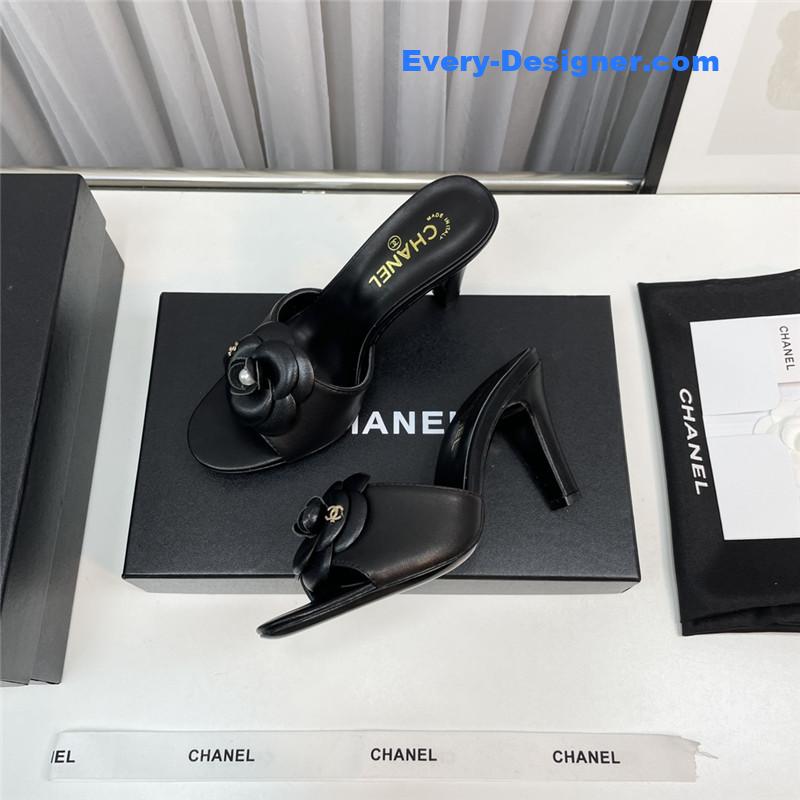 CC spring and summer new product camellia slippers