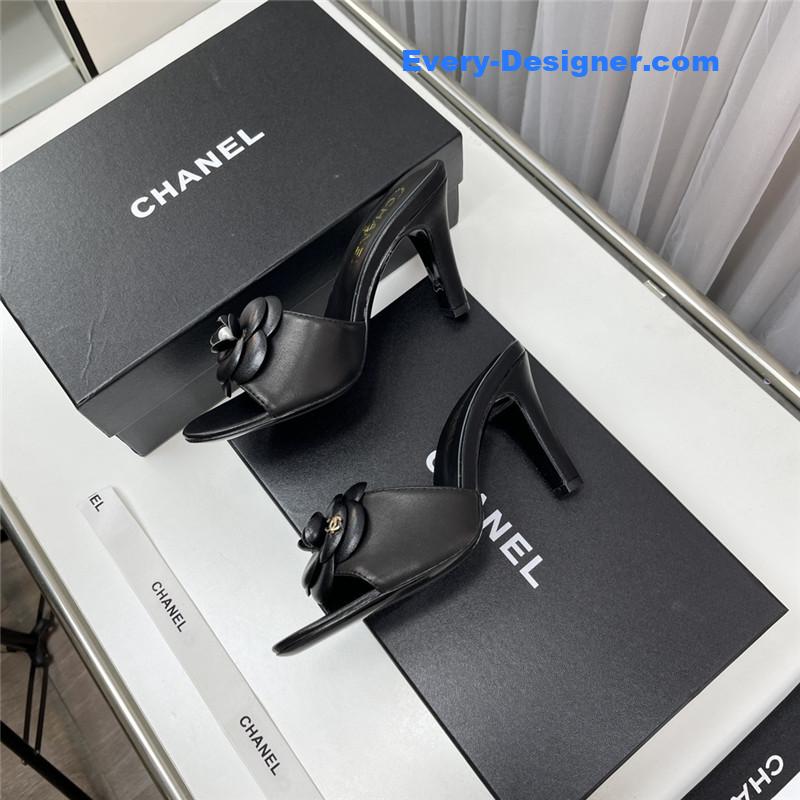 CC spring and summer new product camellia slippers