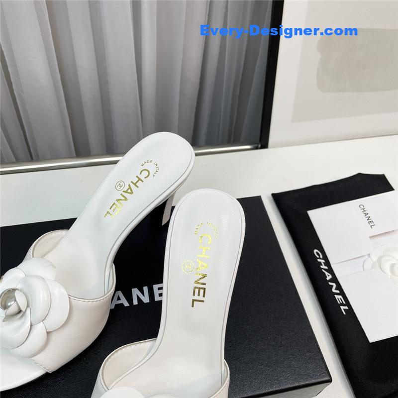 CC spring and summer new product camellia slippers