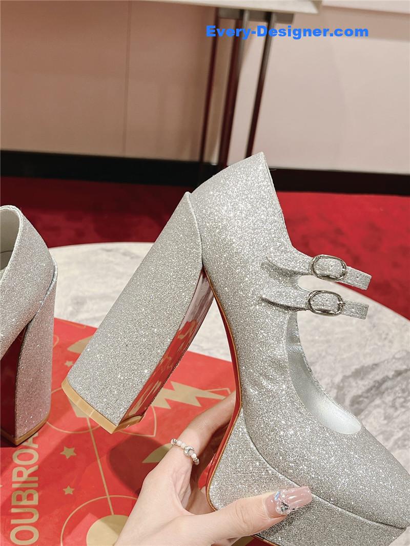Chr1st1an louboutin big water platform mary jane sandals