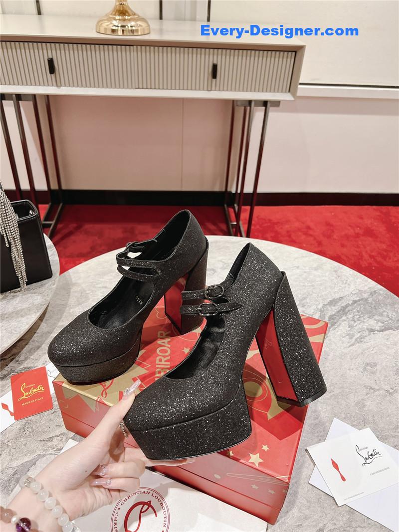 Chr1st1an louboutin big water platform mary jane sandals