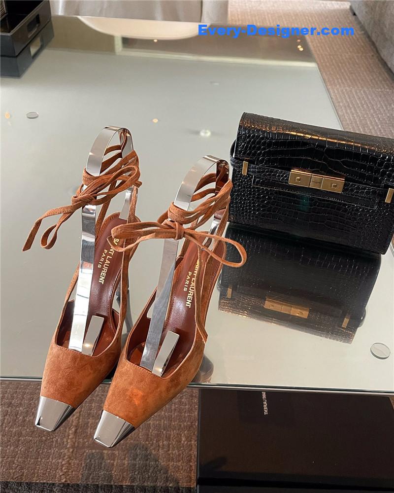 Y51 suede strap temperament high heels