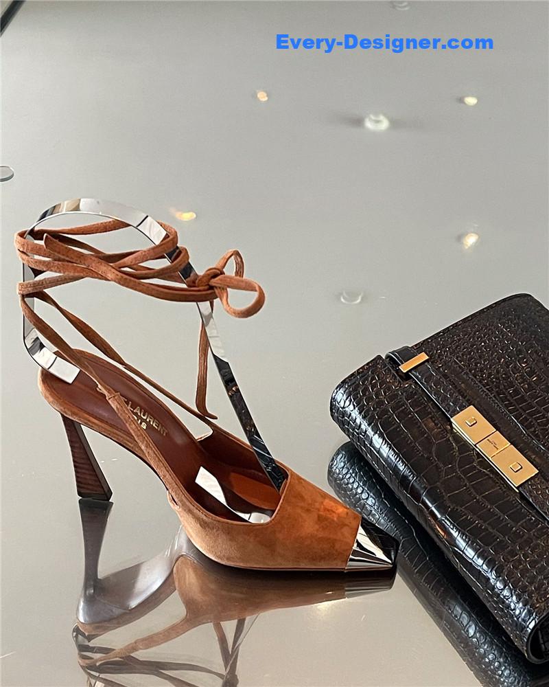 Y51 suede strap temperament high heels