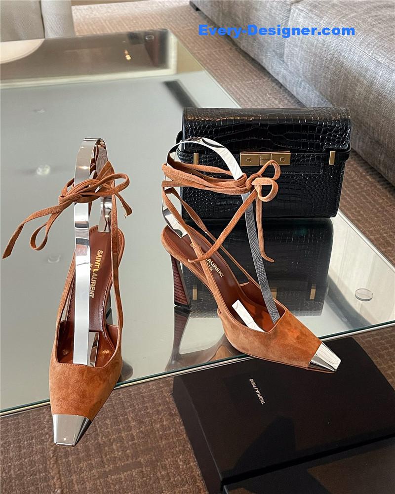 Y51 suede strap temperament high heels