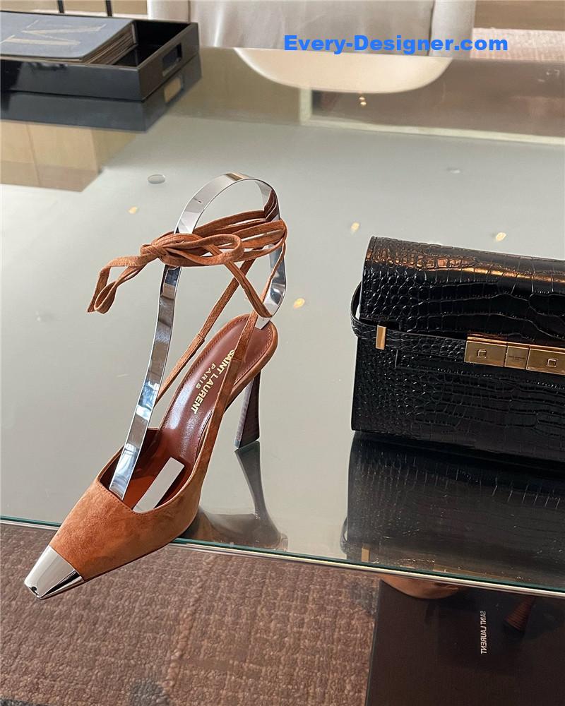 Y51 suede strap temperament high heels