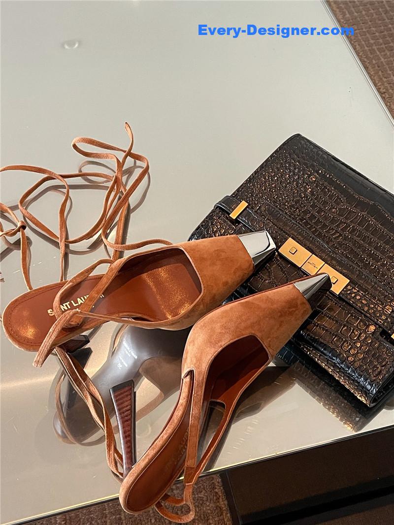 Y51 suede strap temperament high heels