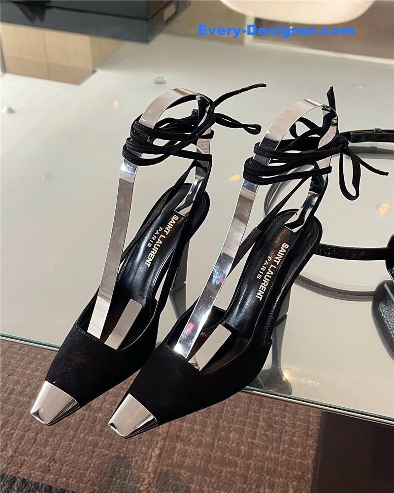 Y51 suede strap temperament high heels