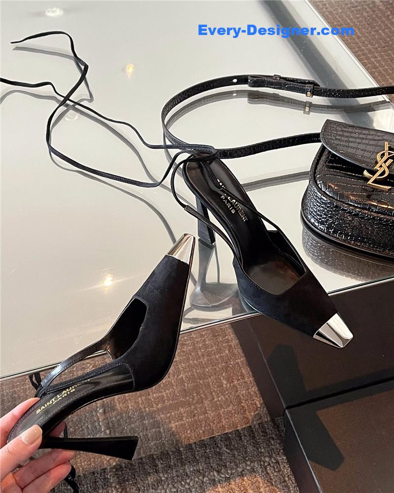 Y51 suede strap temperament high heels